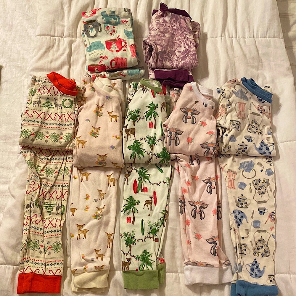 7 pair Burts Bees PJ Bundle (girls)